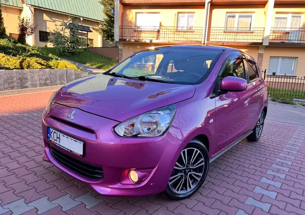 trzebiatów Mitsubishi Space Star cena 23900 przebieg: 98457, rok produkcji 2014 z Trzebiatów